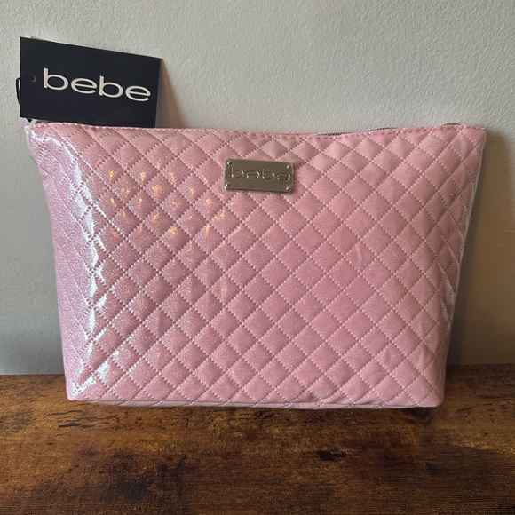 bebe Handbags - bebe Pink Quilted Cosmetic Bag